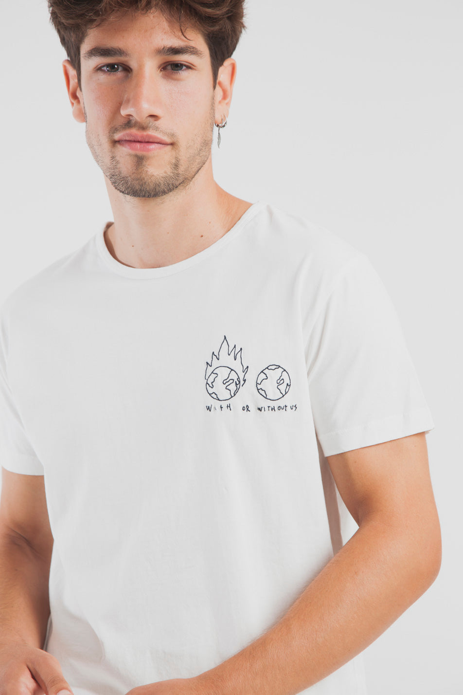 T-shirt en coton bio with or without