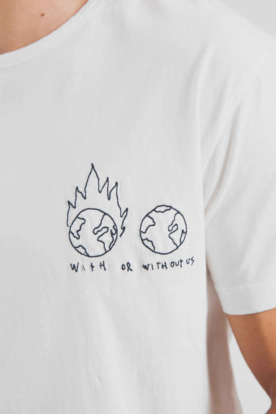 T-shirt en coton bio with or without