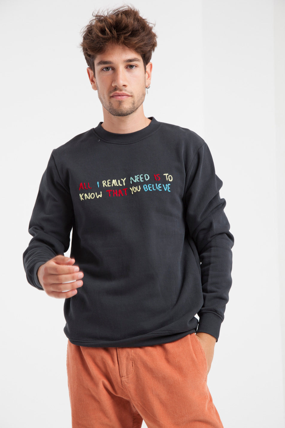 Sweatshirt en coton bio believe