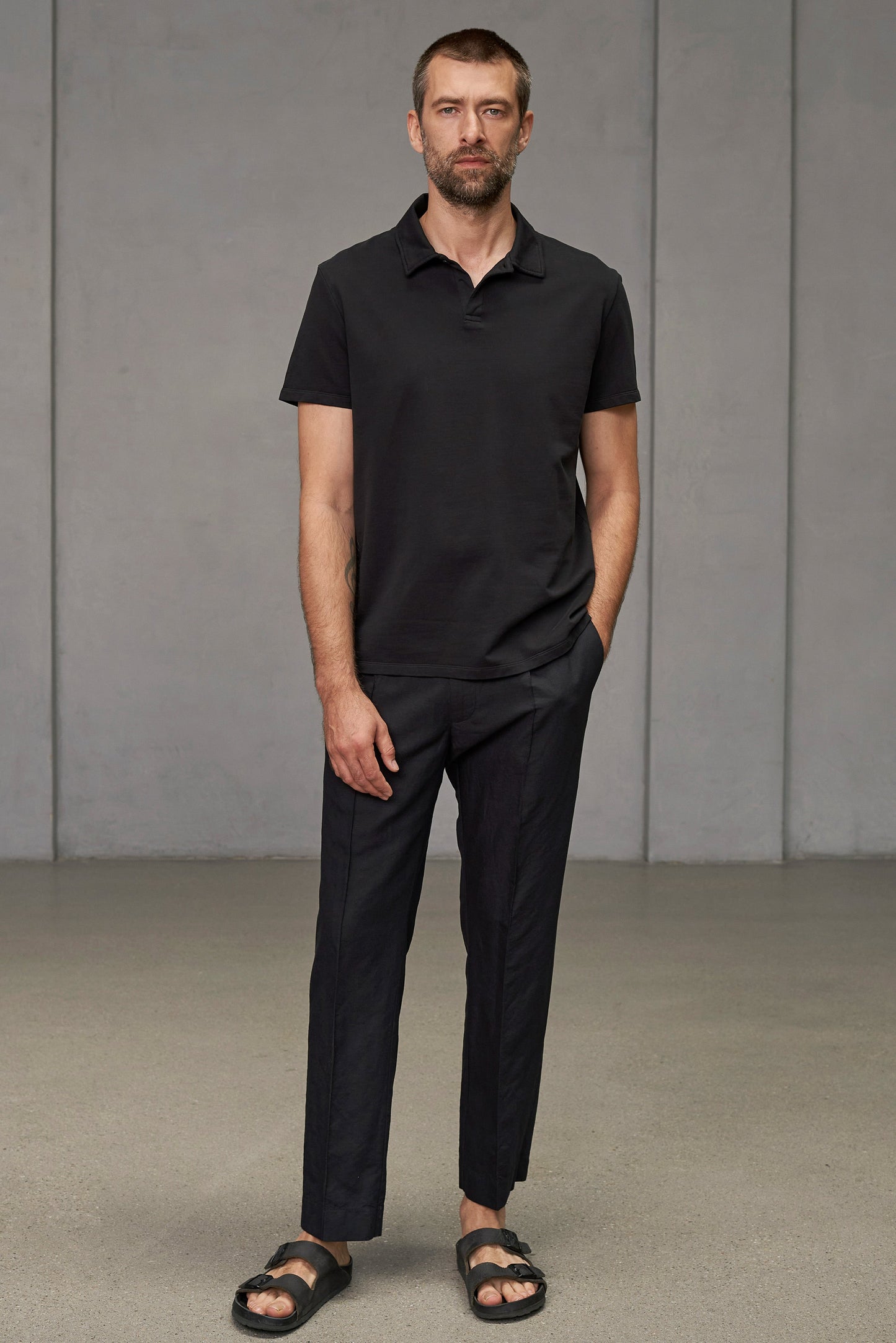 Polo en coton bio | black "todd eco black"