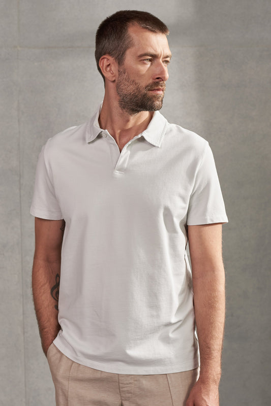 Polo en coton bio | stone grey "todd eco stone grey"
