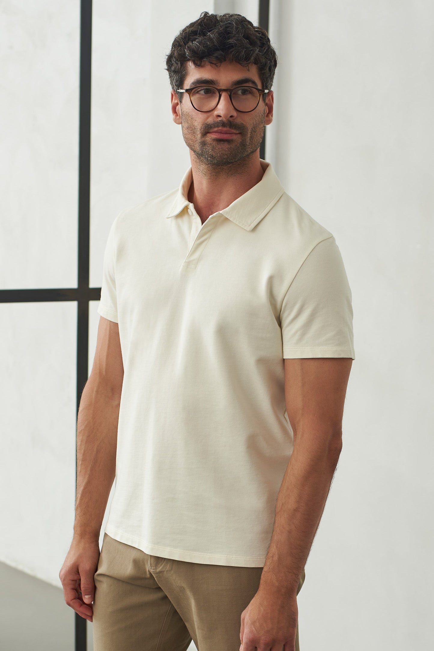 Polo en jersey de coton bio | écru "todd eco ecru"