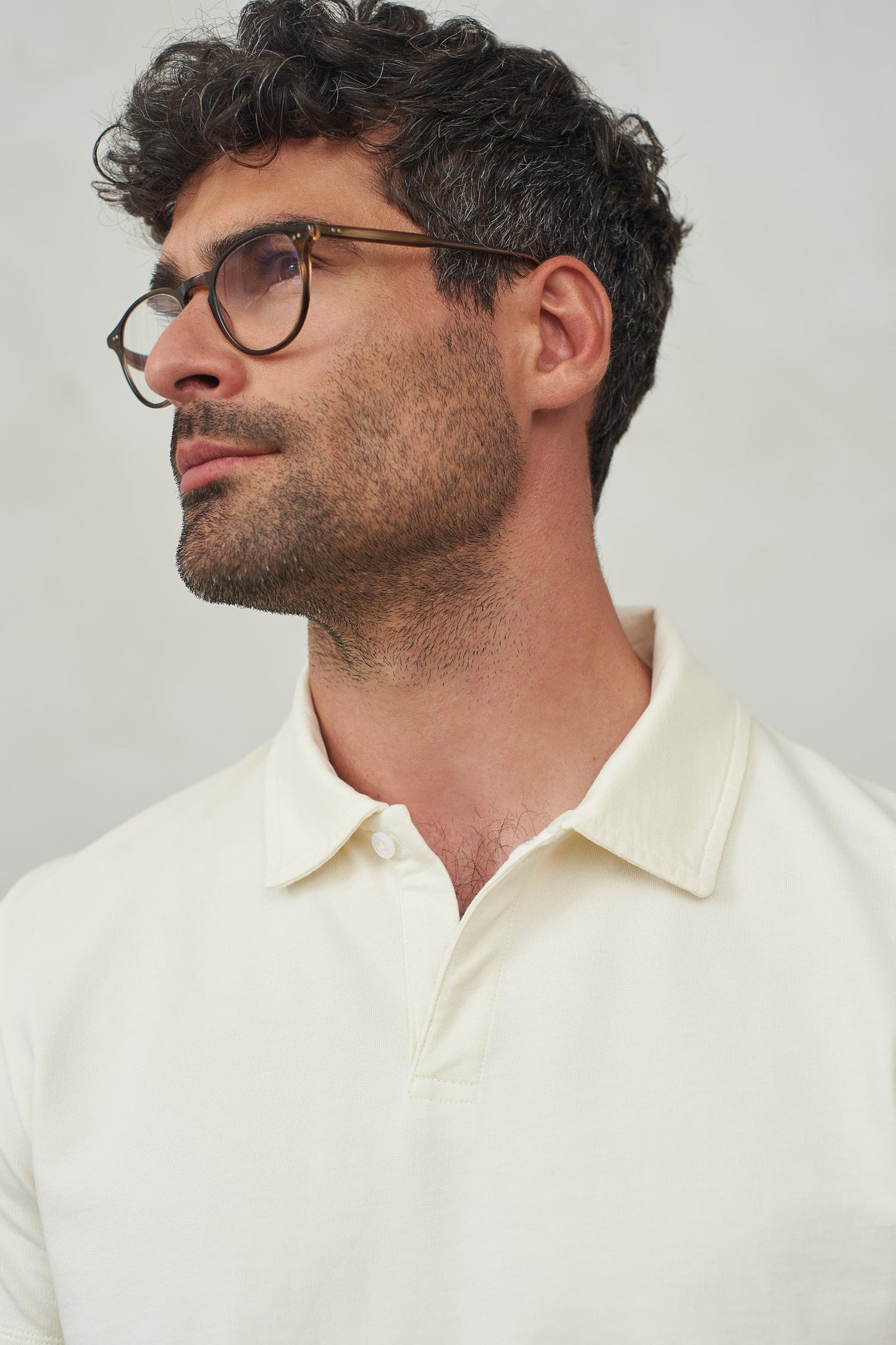 Polo en jersey de coton bio | écru "todd eco ecru"