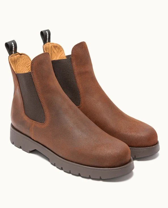 Bottines chelsea made in France en cuir certifié | marron "tonnant ec - cognac"