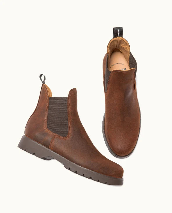 Bottines chelsea made in France en cuir certifié | marron "tonnant ec - cognac"