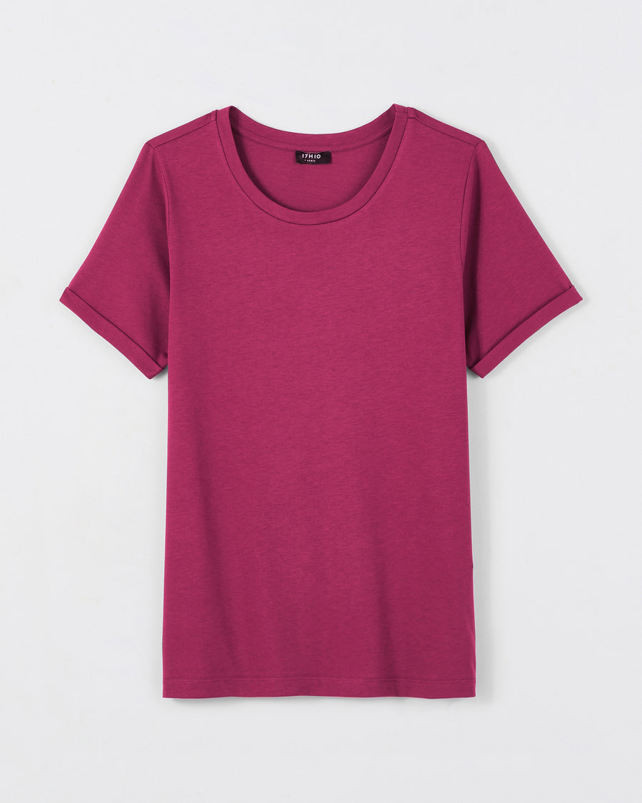 T-shirt en coton bio | framboise