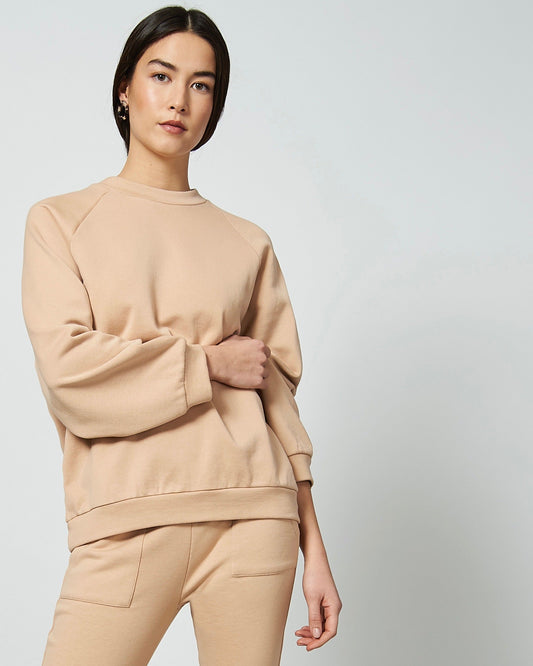 Sweat beige en coton bio - TOULON