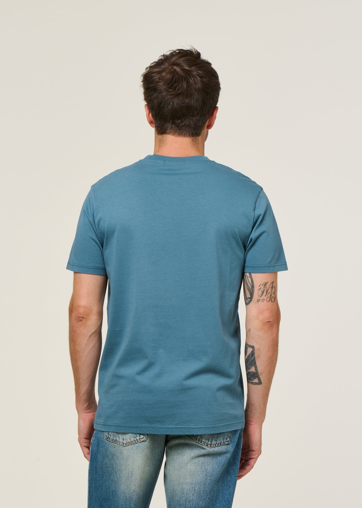 T-shirt en coton bio | bleu "flowering steel bleu - steel blue"