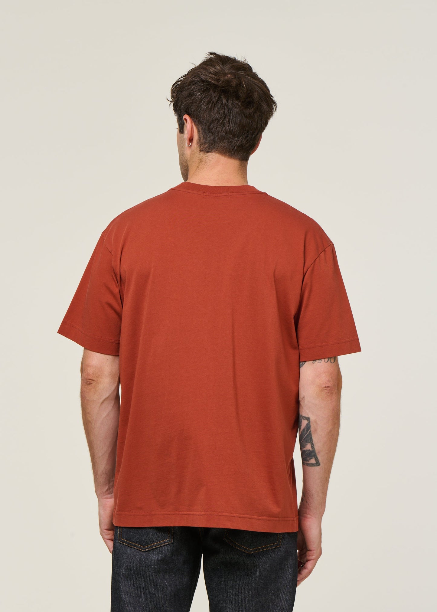 T-shirt oversize en coton bio | Rouge " japo25 rouille - rust"