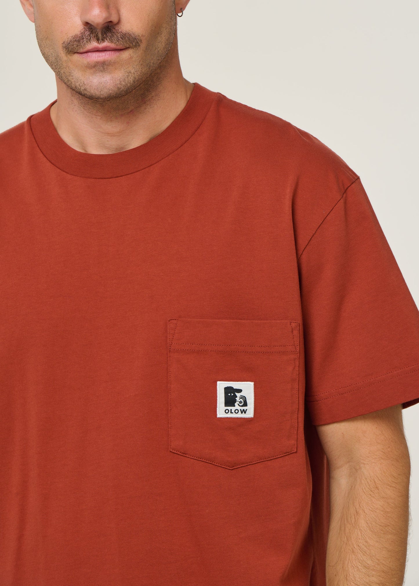 T-shirt oversize en coton bio | Rouge " japo25 rouille - rust"