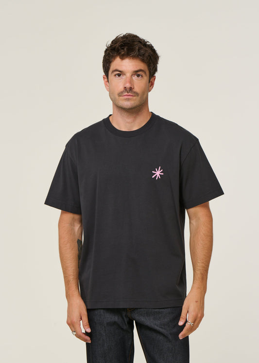 T-shirt oversize en coton bio | noir "meridional noir carbone"