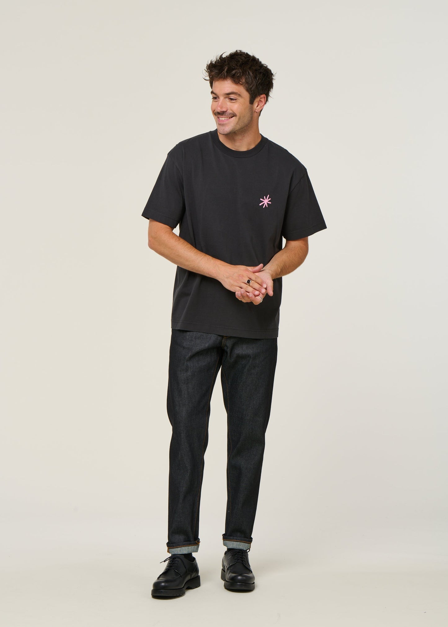 T-shirt oversize en coton bio | noir "meridional noir carbone"