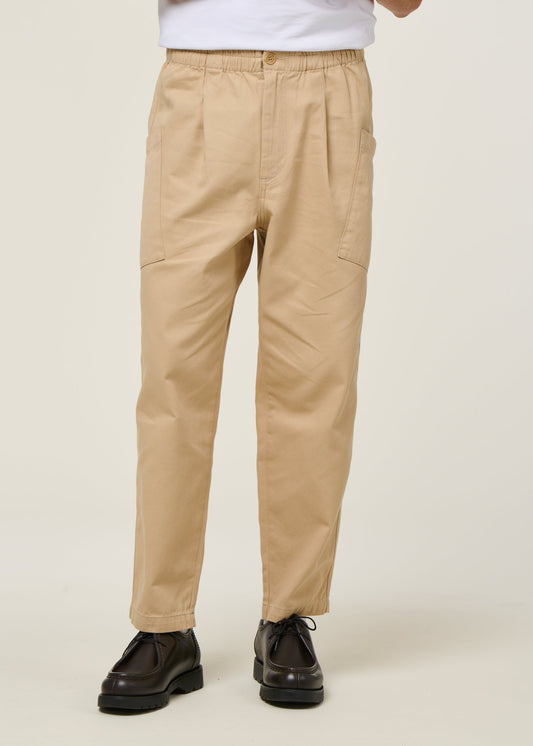 Pantalon large cargo en coton bio | crème "cream max pants"
