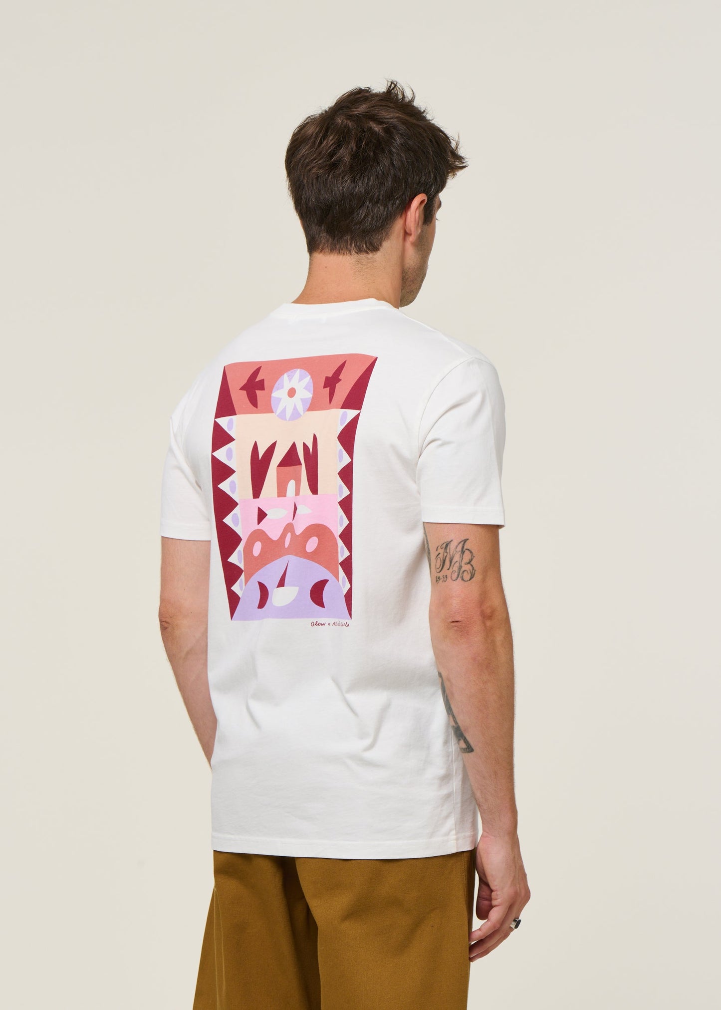 T-shirt en coton bio | blanc "saloum - ecru"