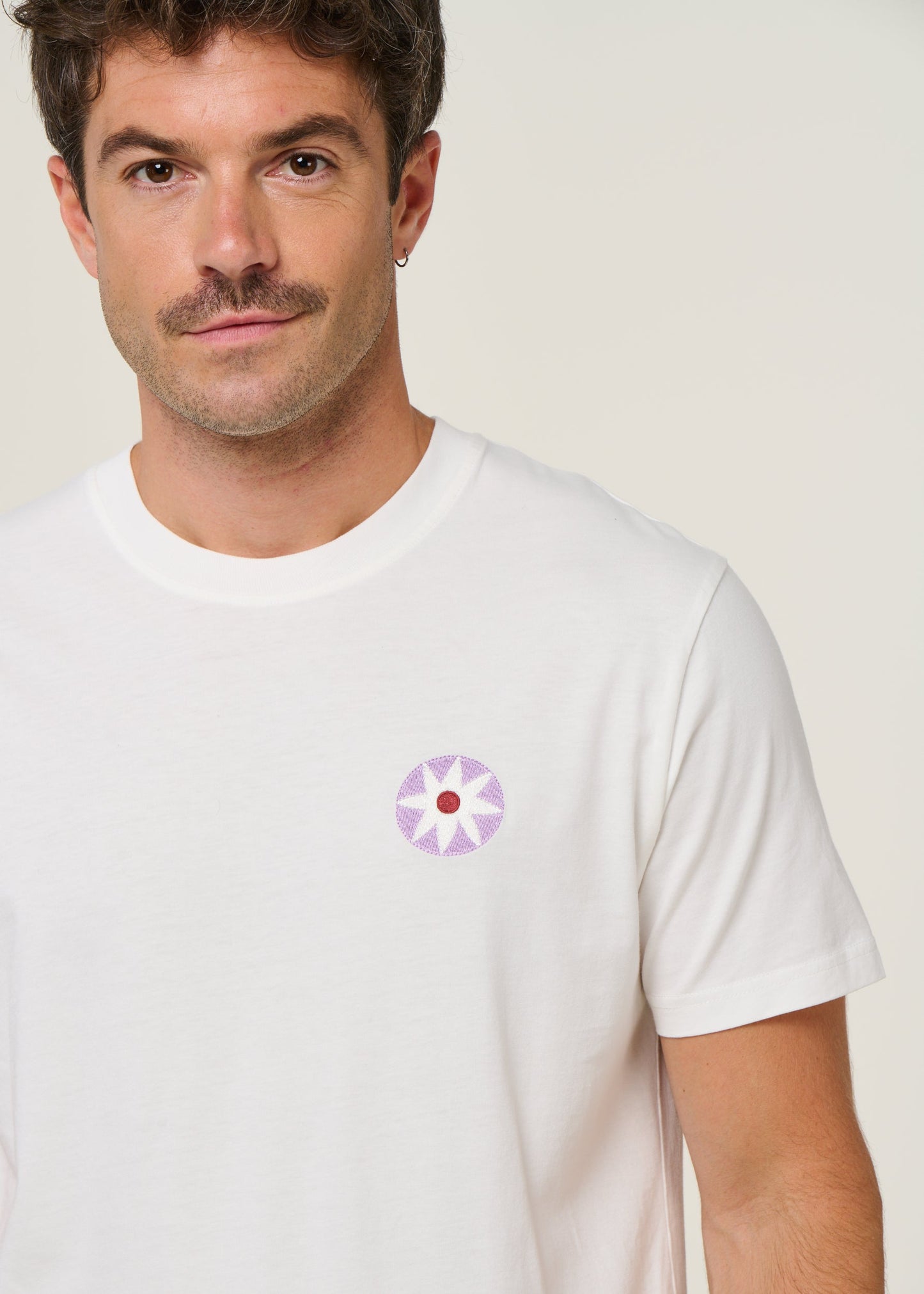 T-shirt en coton bio | blanc "saloum - ecru"