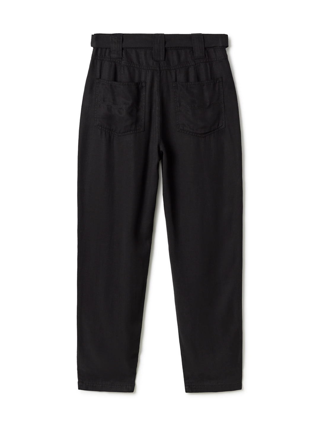 Pantalon droit en tencel | noir "takaroa tencel trousers black"