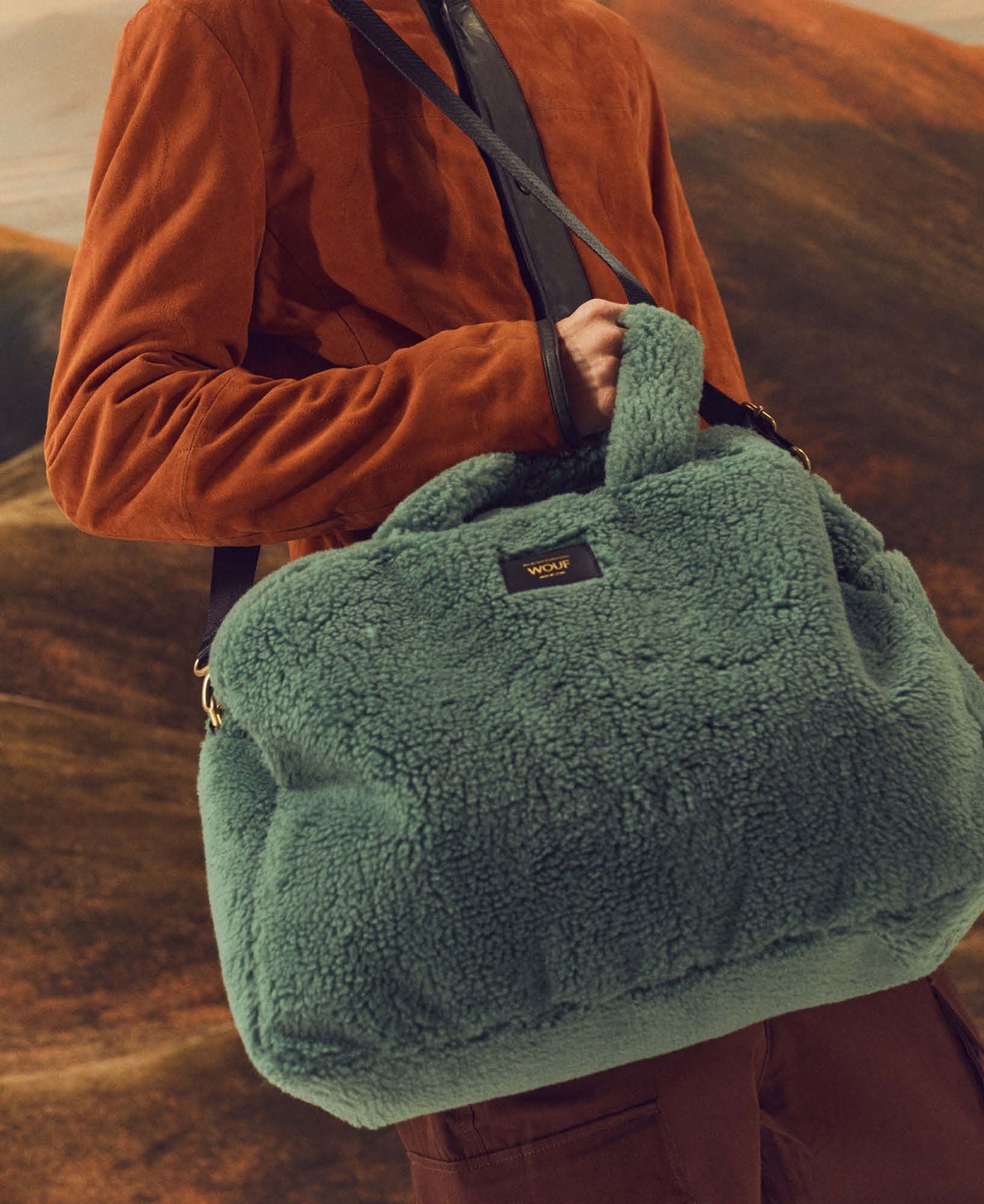 Sac de voyage vert en recyclé | "moss weekend bag"