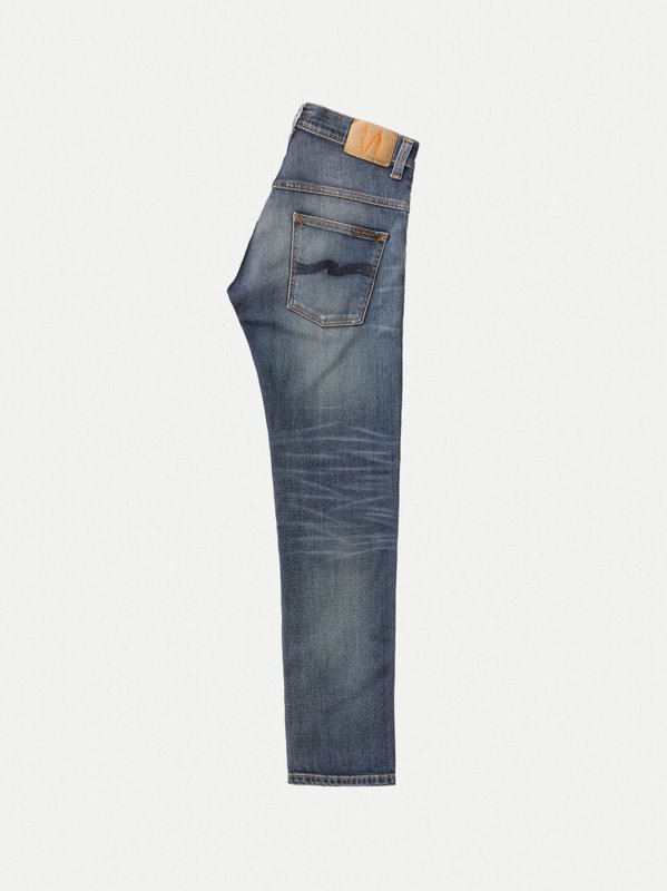 Jean bleu délavé en coton bio - Thin Finn blue temple