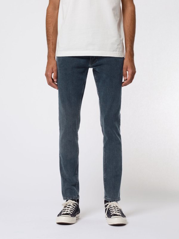 Jean skinny bleu foncé en coton bio - Tight Terry black ocean