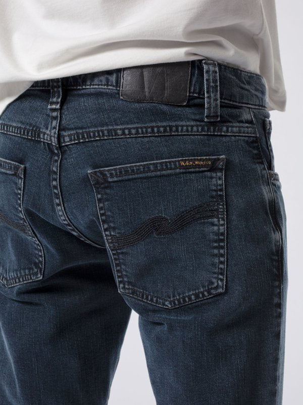 Jean skinny bleu foncé en coton bio - Tight Terry black ocean