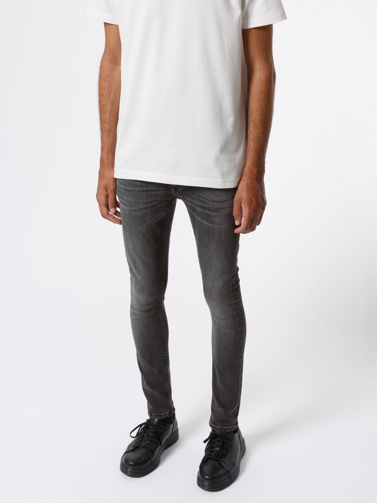 Jean skinny gris en coton bio - tight terry fade to grey