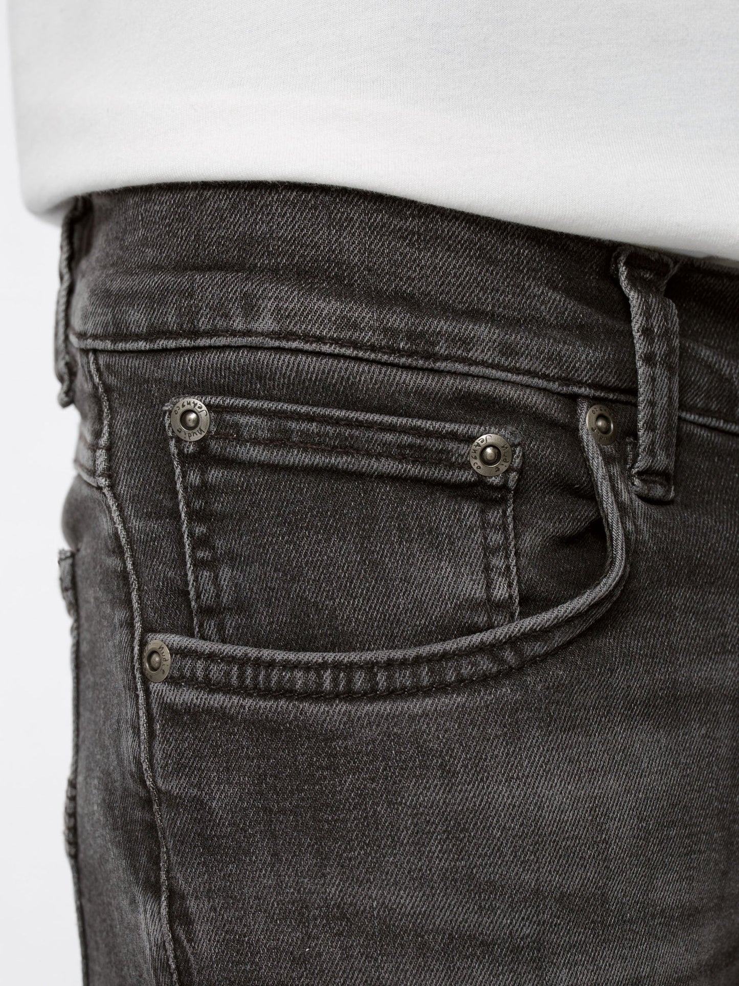 Jean skinny gris en coton bio - tight terry fade to grey