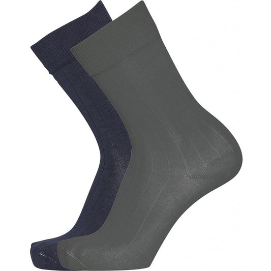 Pack 2 paires de chaussettes vert forêt et bleu nuit en coton bio - timber