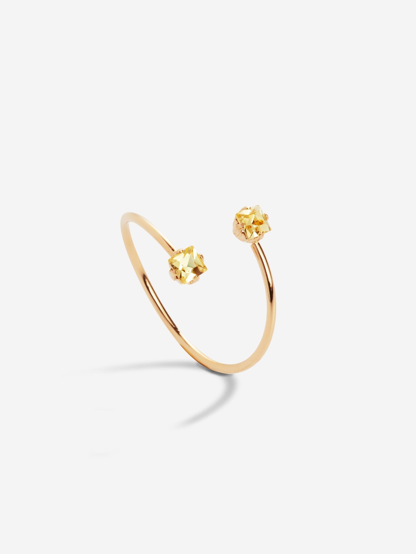 Bague plaqué or certifié | doré "bague tom - jonquille"