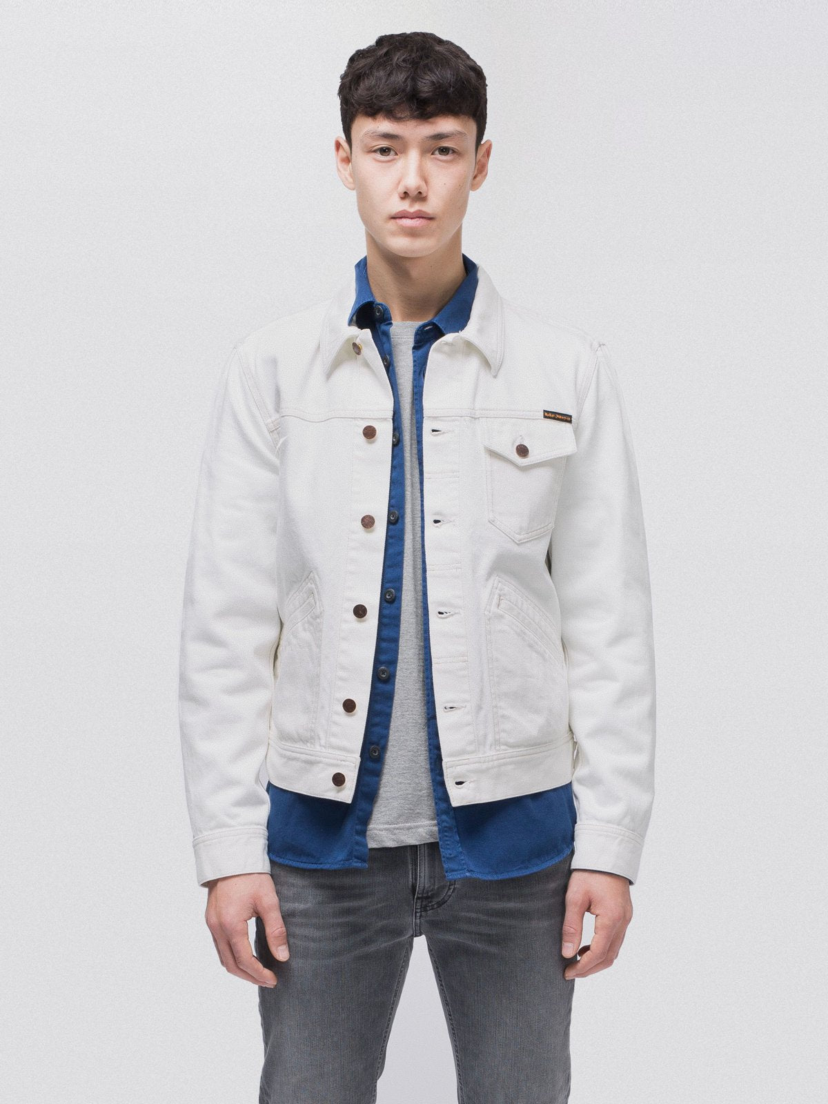 Veste en jean écru en coton bio - Tommy