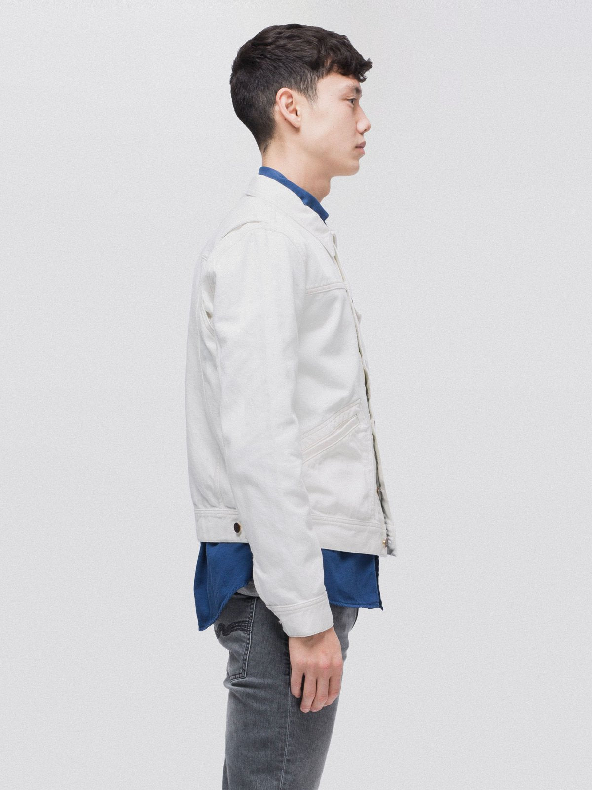 Veste en jean écru en coton bio - Tommy