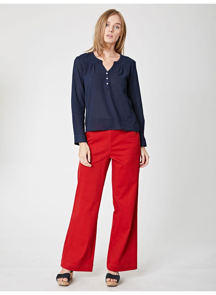 Blouse boutonnée en coton biologique