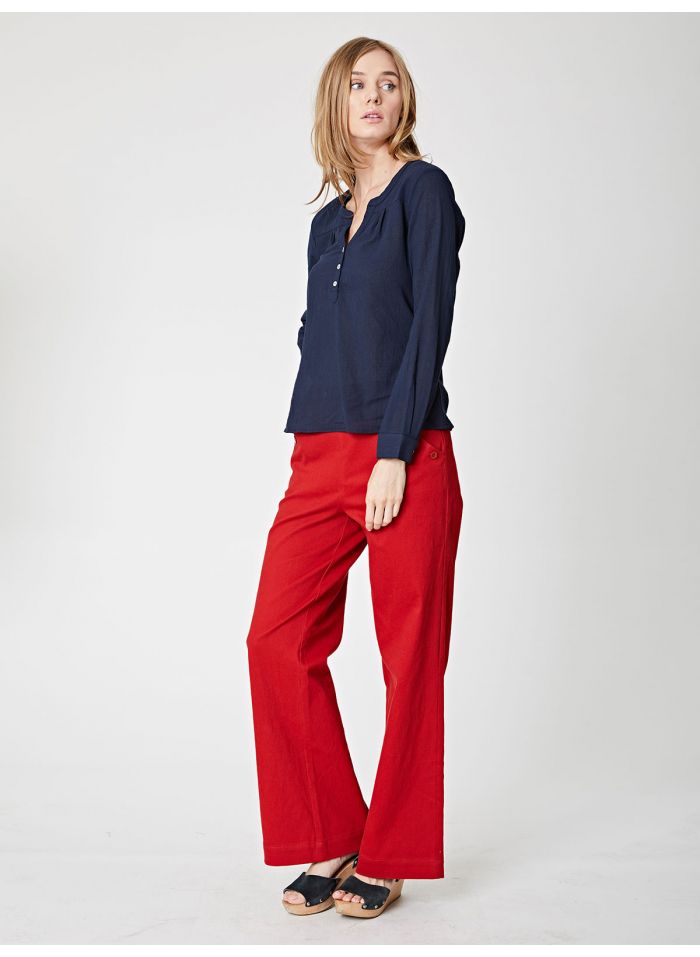 Blouse boutonnée en coton biologique