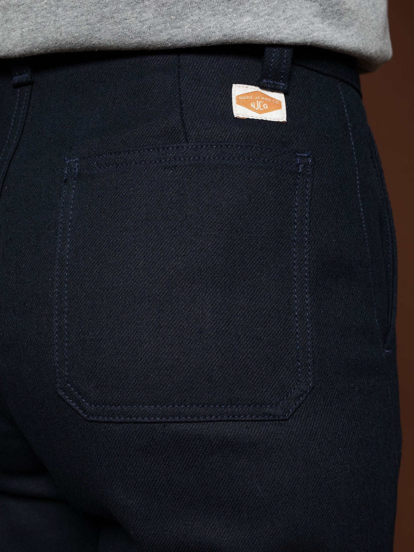Pantalon twill droit marine en coton recyclé - tuff tony pants rebirth navy