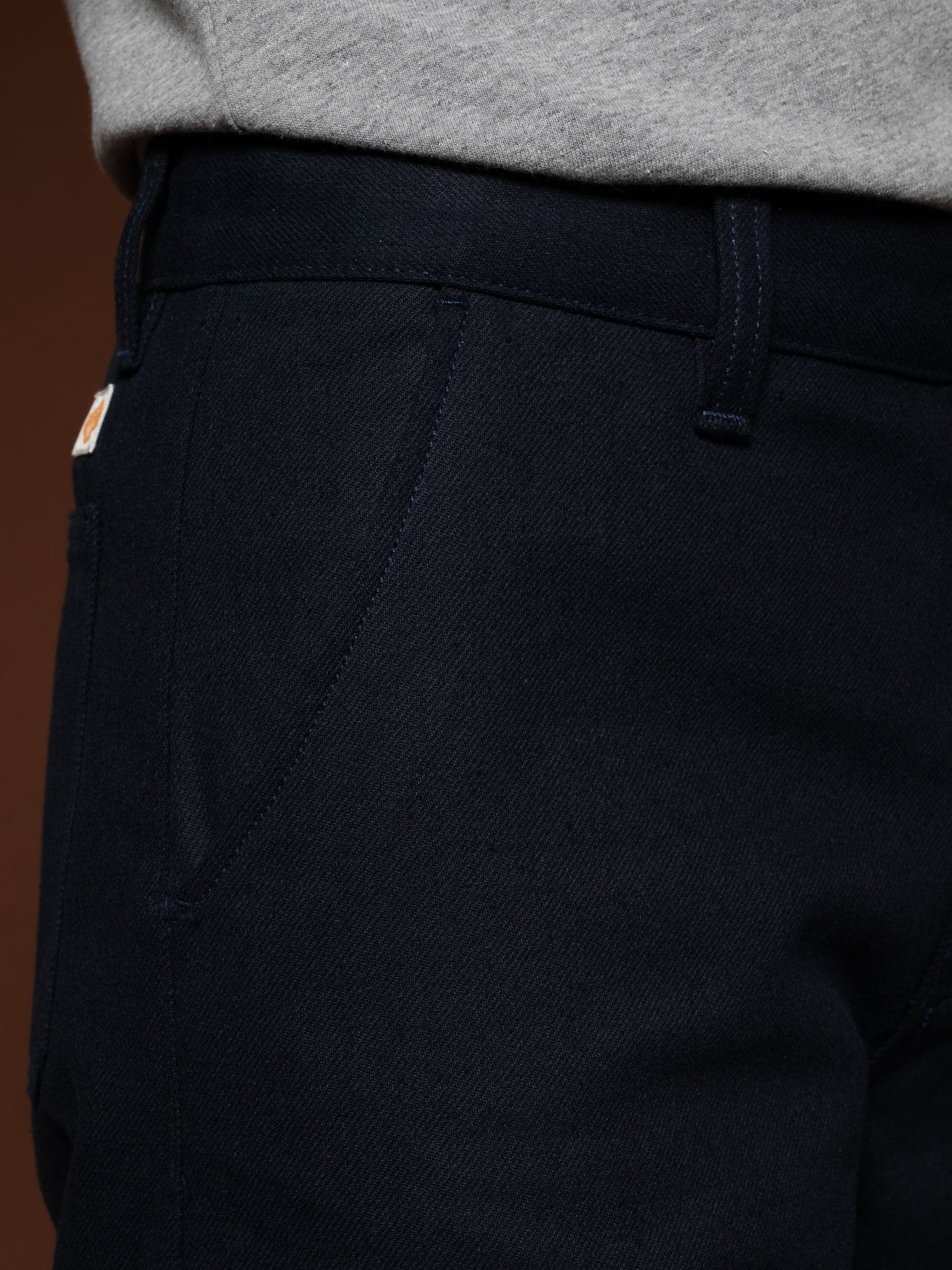 Pantalon twill droit marine en coton recyclé - tuff tony pants rebirth navy