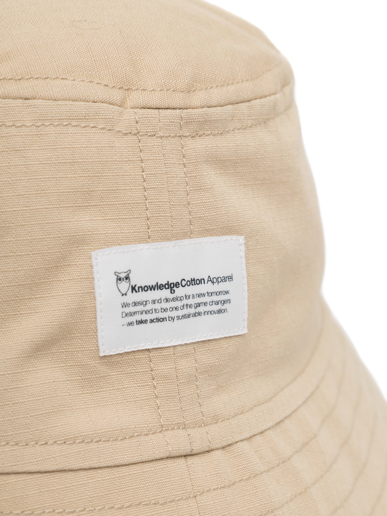 Bob beige en coton bio - twill block bucket hat safari