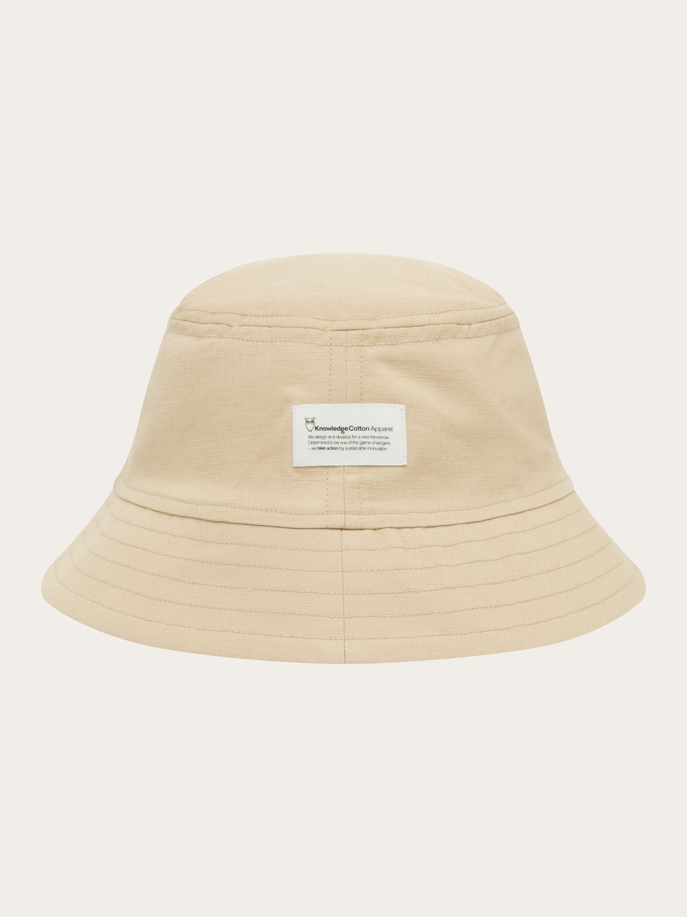 Bob beige en coton bio - twill block bucket hat safari
