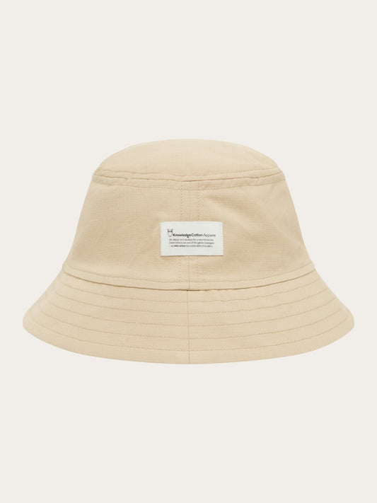 Bob beige en coton bio - twill block bucket hat safari