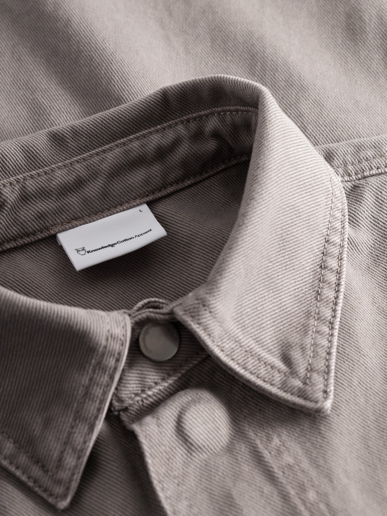 Veste en sergé de coton bio | Gris "twill loose fit overshirts sharkskin"