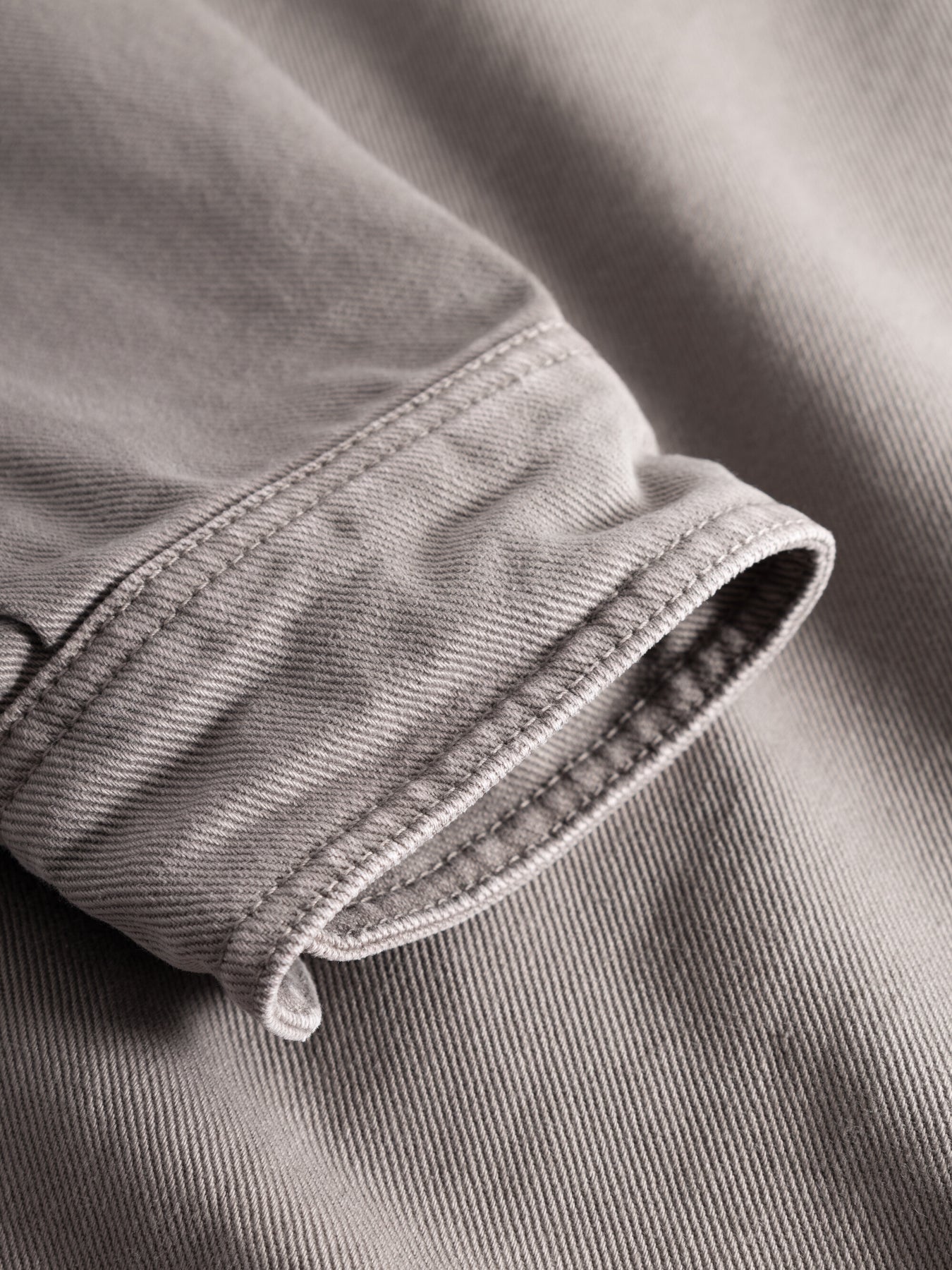 Veste en sergé de coton bio | Gris "twill loose fit overshirts sharkskin"