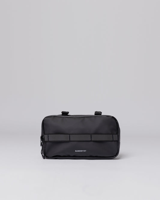 Sacoche imperméable et fonctionnelle en matière recyclée | noir "uno black"