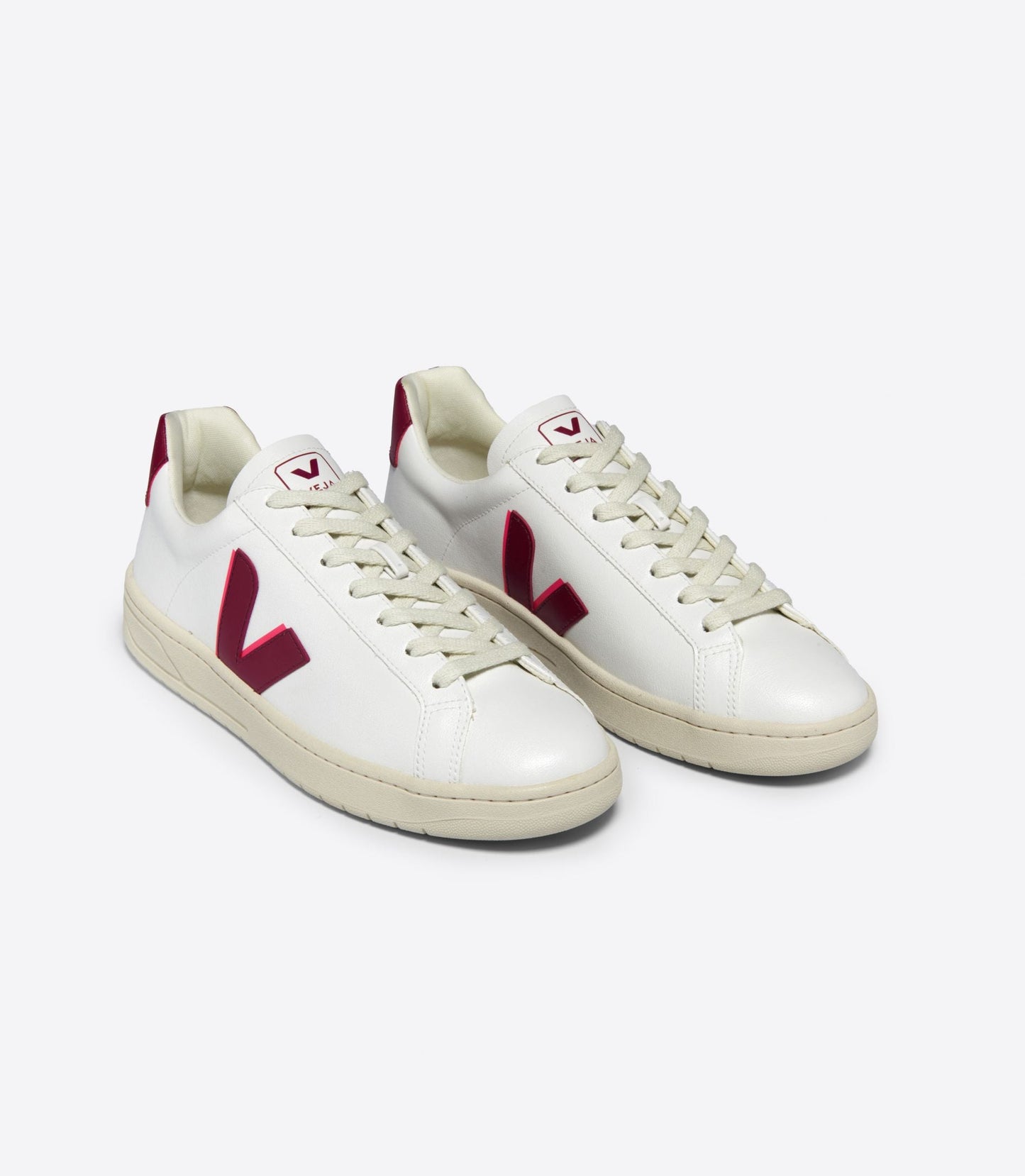 Baskets en c.w.l | bordeaux et rose "urca w cwl white marsala rose fluo"