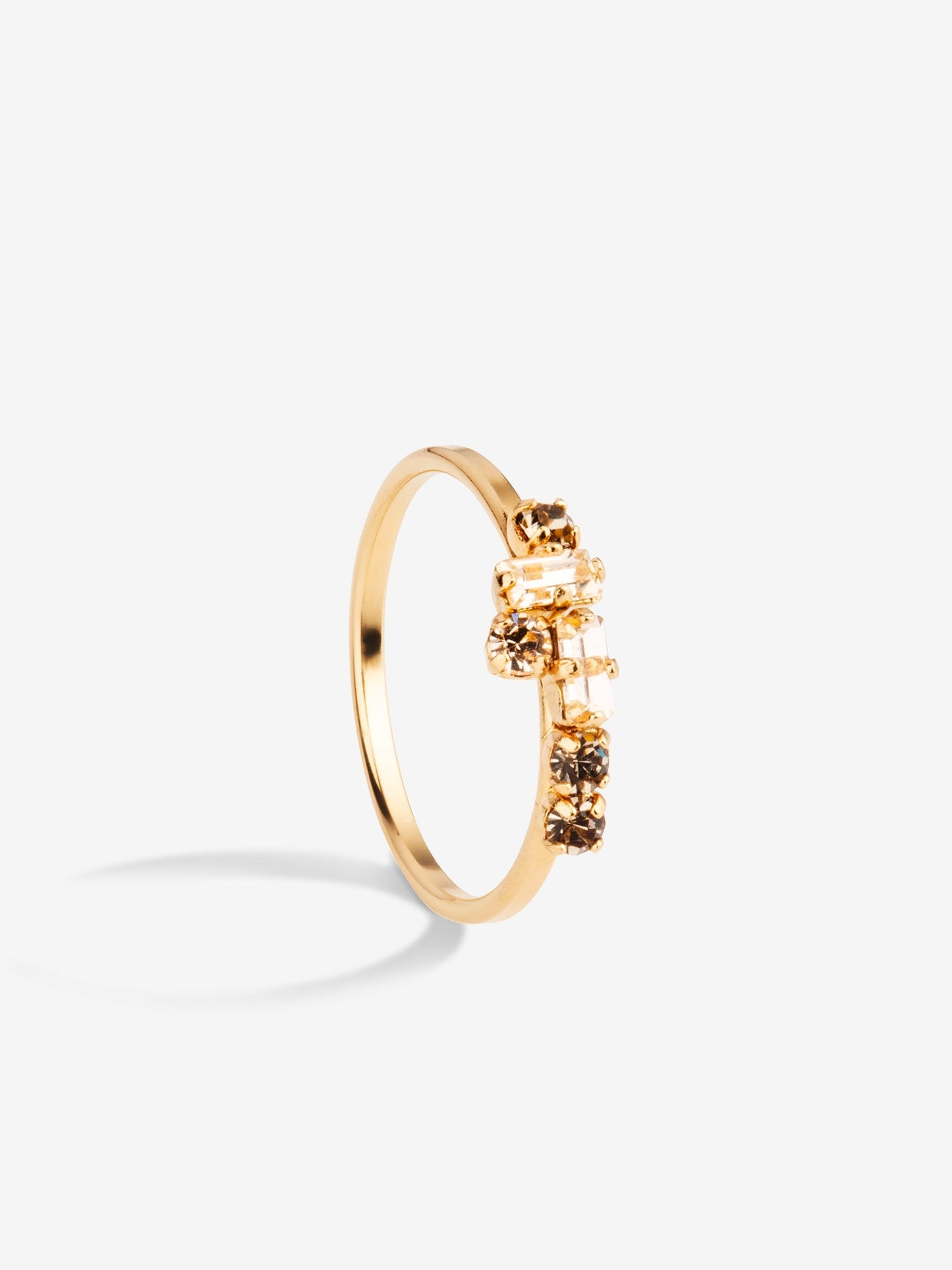Bague en plaqué or certifié | beige "bague ulysse - champagne"