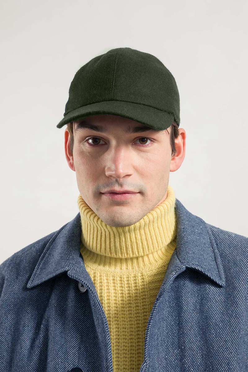 Casquette en laine recyclée | kaki "cappello ted verde felce"