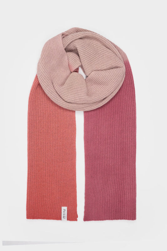 Écharpe en cachemire recyclé | Multicolore "sciarpa fenice malva corallo"