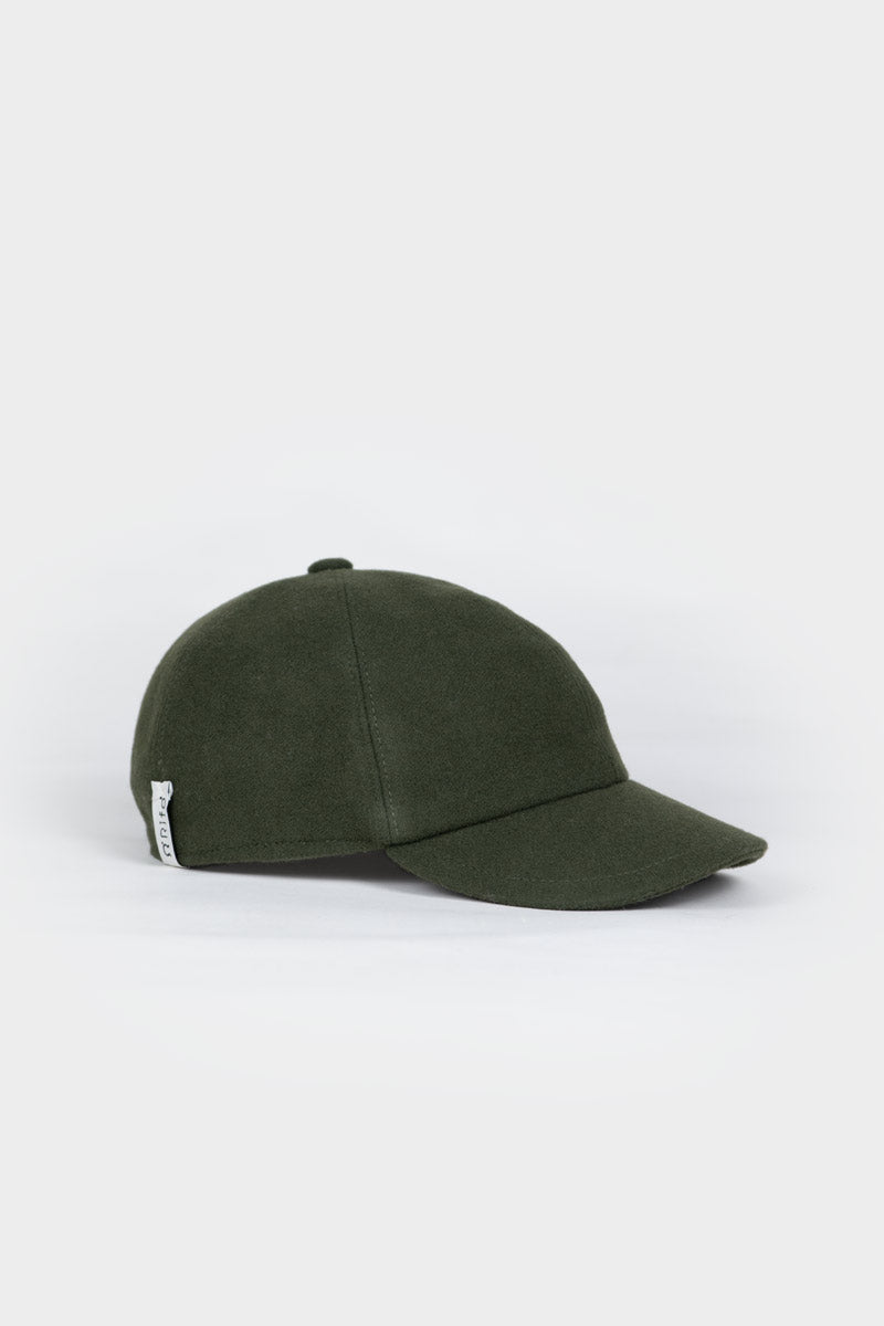 Casquette en laine recyclée | kaki "cappello ted verde felce"