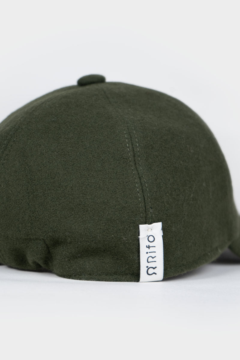 Casquette en laine recyclée | kaki "cappello ted verde felce"
