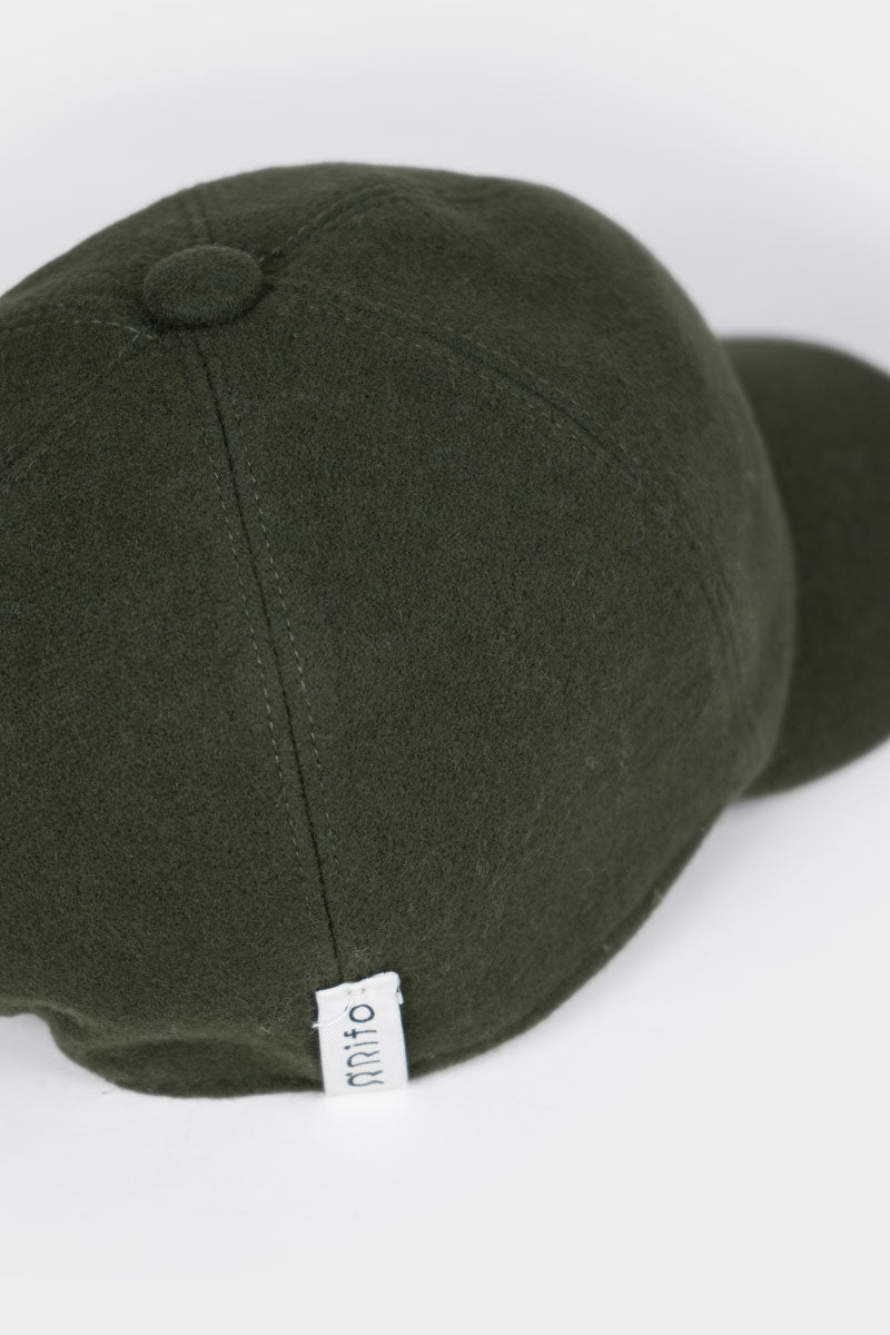Casquette en laine recyclée | kaki "cappello ted verde felce"