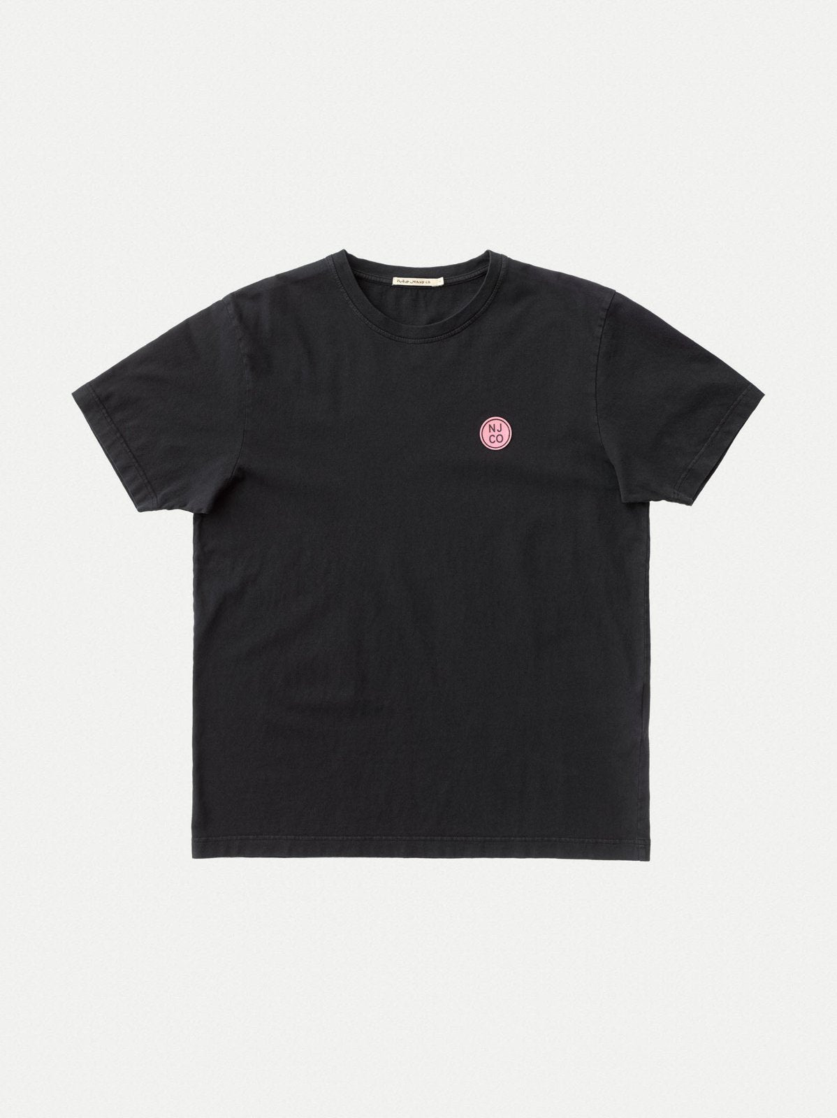 T-shirt ample noir logo rose en coton bio - Uno NJCO Circle