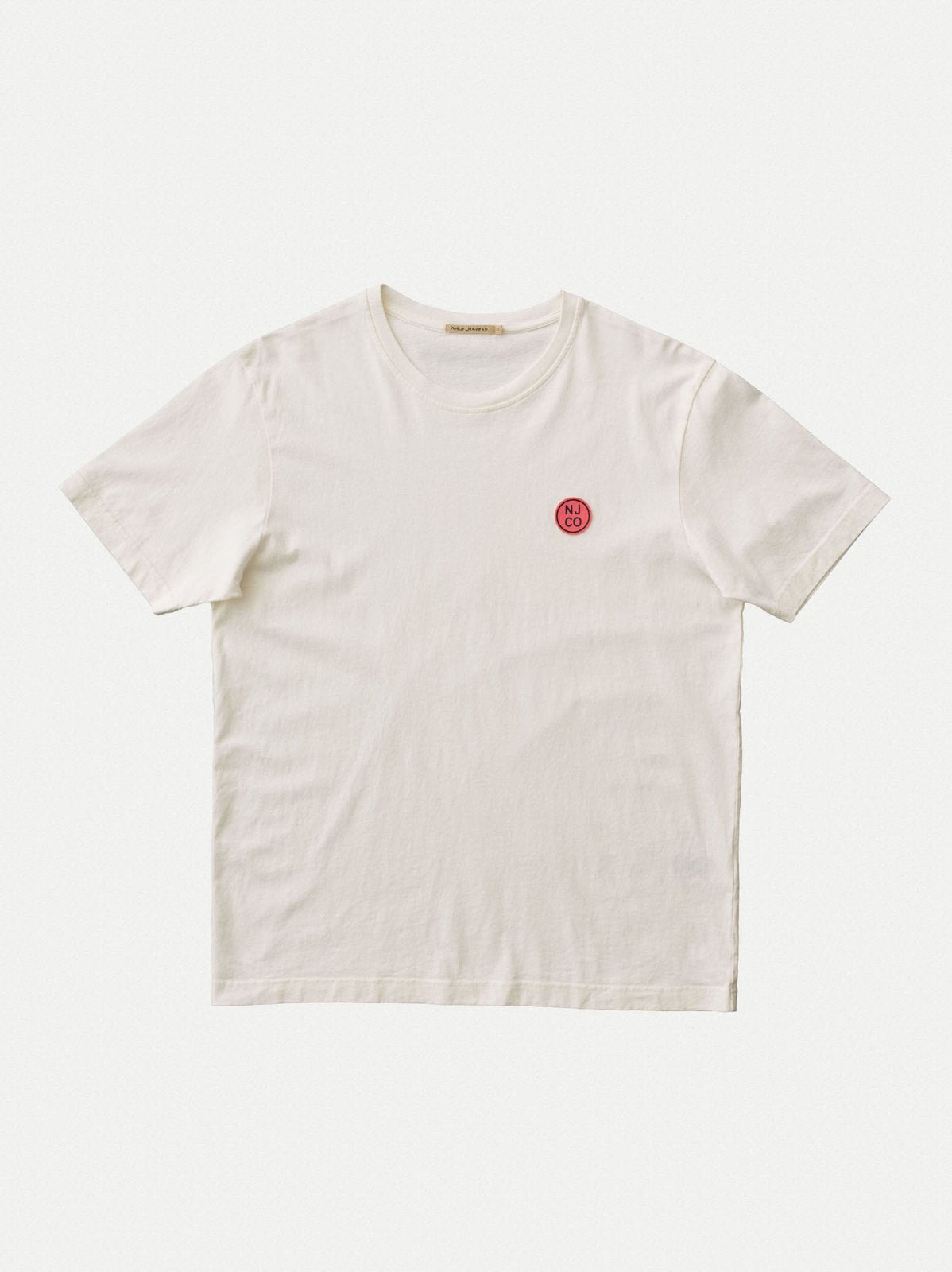 T-shirt ample blanc logo rose en coton bio - Uno NJCO Circle