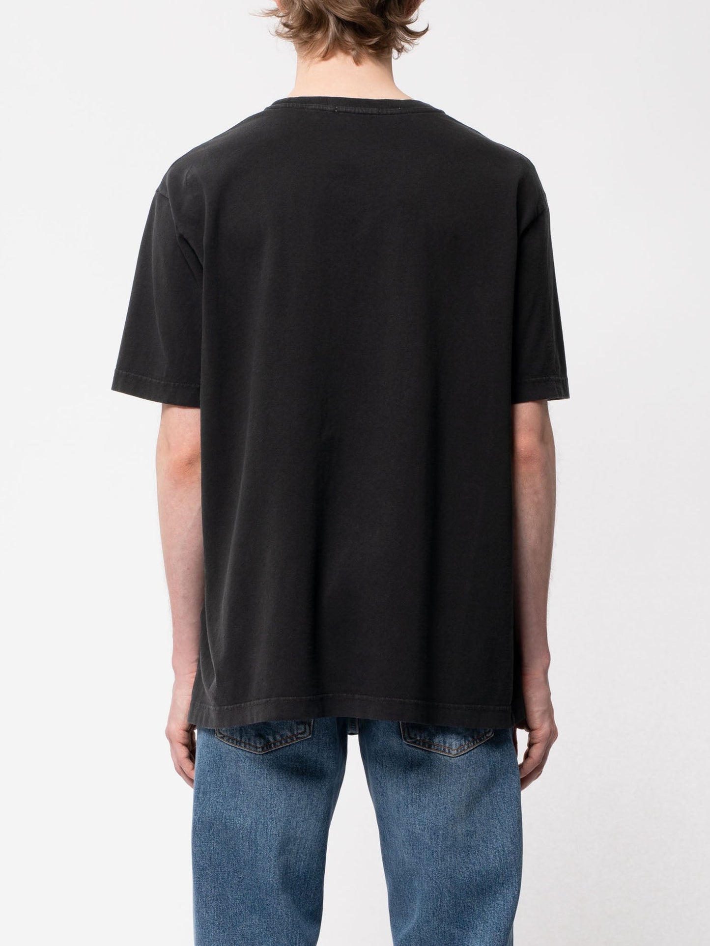 T-shirt imprimé noir en coton bio - uno cactus black